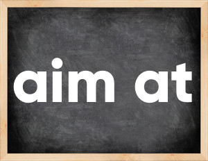 3 forms of the verb aim at