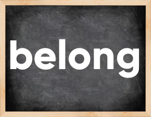 3 forms of the verb belong