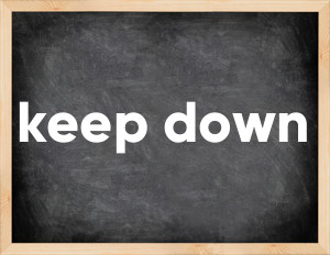 3 forms of the verb keep down