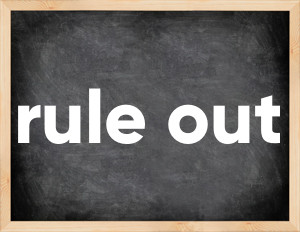 3 forms of the verb rule out