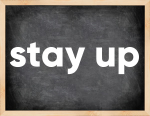 3 forms of the verb stay up